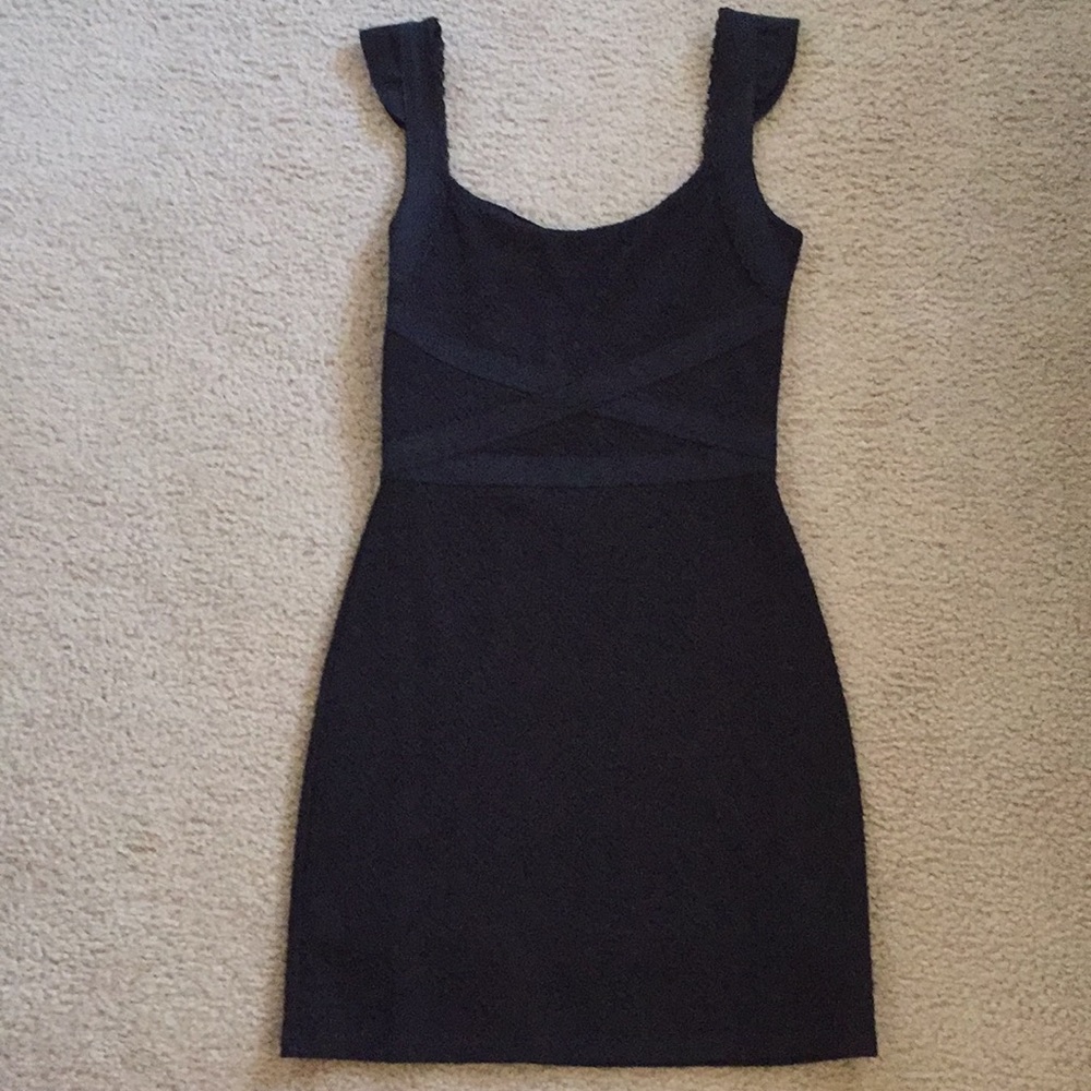 Free People Black Dress with open back Detail XS